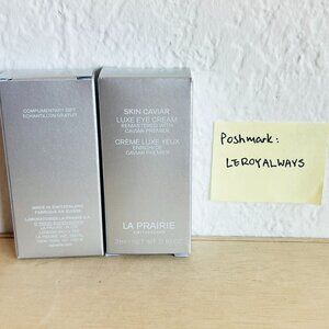 2X BNIB La Prairie Skin Caviar Luxe Eye Cream 0.1 oz / 3 ml ea.